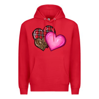 Red valentine's day hearts Premium Hoodie - RanaPortraitStore