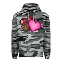 Slate Camo valentine's day hearts Premium Hoodie - RanaPortraitStore
