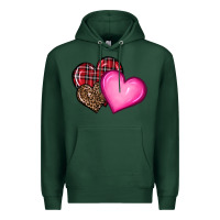 Sports Green valentine's day hearts Premium Hoodie - RanaPortraitStore
