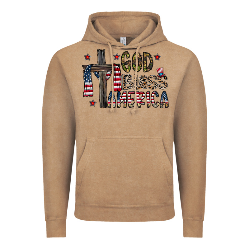 God Bless America Vintage Hoodie by CowhideDigitalArt | Teevron