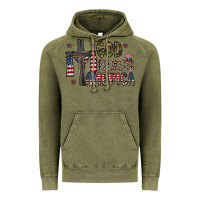 Vintage Olive god bless america Vintage Hoodie - CowhideDigitalArt
