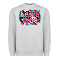 Heather Grey beach babe Heavyweight Sweatshirt - AdoDesignShop