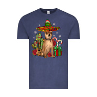 Vintage Denim Chihuahua Christmas Vintage Tee - JahusDesignShop