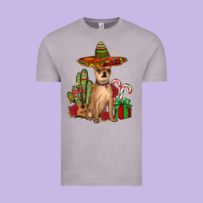 Chihuahua Christmas Vintage Tee Designed By Jahusdesignshop