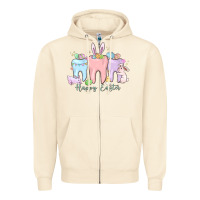 Sandshell happy easter teeth Zipper Hoodie - MaliasSmallBusiness