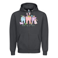 Smoke happy easter teeth Zipper Hoodie - MaliasSmallBusiness