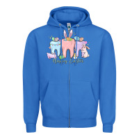 True Royal happy easter teeth Zipper Hoodie - MaliasSmallBusiness