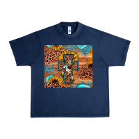 Navy leopard cross sunflower Urban Heavy Tee - JahusDesignShop