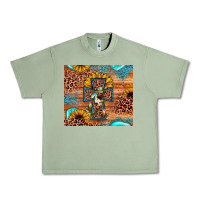 Oil Green leopard cross sunflower Urban Heavy Tee - JahusDesignShop