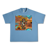 Pebble Blue leopard cross sunflower Urban Heavy Tee - JahusDesignShop