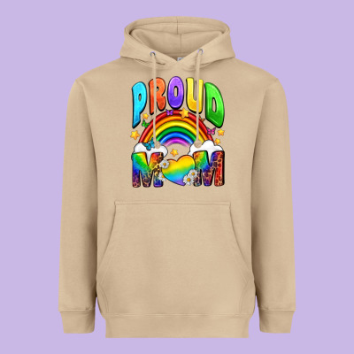 Western Proud Mom Heavyweight Hoodie Designed By Bundleandbundleshop