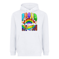 White Western Proud Mom Heavyweight Hoodie - BundleAndBundleShop