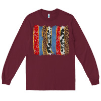 Burgundy western brushstroke Long Sleeve Tee - AdoDesignShop