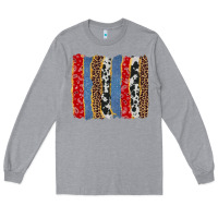 Heather Grey western brushstroke Long Sleeve Tee - AdoDesignShop