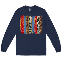 Navy western brushstroke Long Sleeve Tee - AdoDesignShop