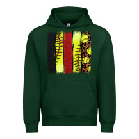 Foreset Green Softball brushstroke Urban Hoodie - HowdyJamesFarm