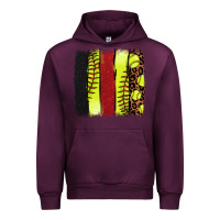 Mauve Wine Softball brushstroke Urban Hoodie - HowdyJamesFarm