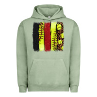 Pigment Oil Green Softball brushstroke Urban Hoodie - HowdyJamesFarm