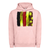 Pigment Salmon Softball brushstroke Urban Hoodie - HowdyJamesFarm