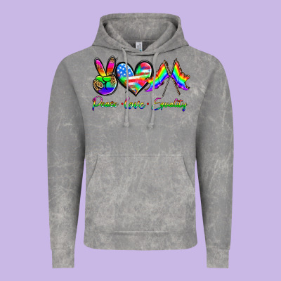 Peace Love Equality Vintage Hoodie Designed By Hra Design Shop