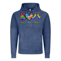 Vintage Denim peace love equality Vintage Hoodie - HRA Design Shop
