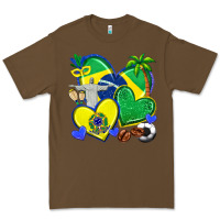 Cacao brazil hearts Premium Tee - texasbilliewilder