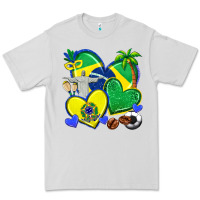 Dove Grey brazil hearts Premium Tee - texasbilliewilder