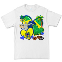 White brazil hearts Premium Tee - texasbilliewilder