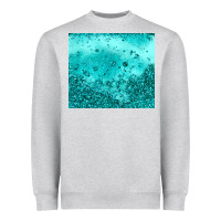 Heather Grey turquoise glitter Heavyweight Sweatshirt - JahusDesignShop