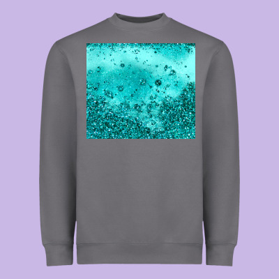 Turquoise Glitter Heavyweight Sweatshirt Designed By Jahusdesignshop