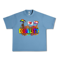 Pebble Blue equality pride flags Urban Heavy Tee - AdoDesignShop