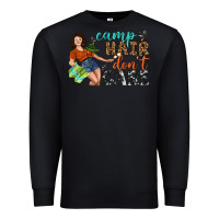 Black Camp Hair Don't Care Premium Sweatshirt - BundleAndBundleShop