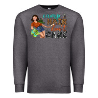 Charcoal Heather Camp Hair Don't Care Premium Sweatshirt - BundleAndBundleShop