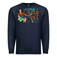 Navy Camp Hair Don't Care Premium Sweatshirt - BundleAndBundleShop