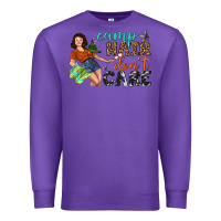 Purple Camp Hair Don't Care Premium Sweatshirt - BundleAndBundleShop