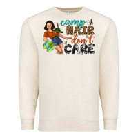 Sandshell Camp Hair Don't Care Premium Sweatshirt - BundleAndBundleShop