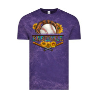 Cloud Purple western baseball with sunflower Vintage Tee - BundleAndBundleShop