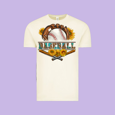 Western Baseball With Sunflower Vintage Tee Designed By Bundleandbundleshop