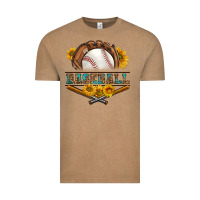 Vintage Coffee western baseball with sunflower Vintage Tee - BundleAndBundleShop