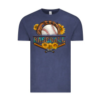 Vintage Denim western baseball with sunflower Vintage Tee - BundleAndBundleShop