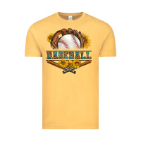 Vintage Mustard western baseball with sunflower Vintage Tee - BundleAndBundleShop