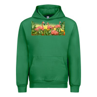 Emerald flamingos with sunset Urban Hoodie - TumblerDesignByShophia