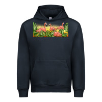 Navy flamingos with sunset Urban Hoodie - TumblerDesignByShophia