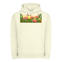 Pigment Pistachio flamingos with sunset Urban Hoodie - TumblerDesignByShophia