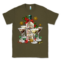 Army Green Christmas martini  and martini bottle Classic Tee - AdoDesignShop