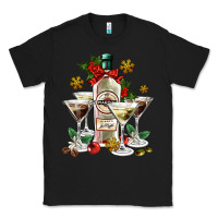 Black Christmas martini  and martini bottle Classic Tee - AdoDesignShop