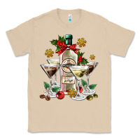 Mushroom Christmas martini  and martini bottle Classic Tee - AdoDesignShop