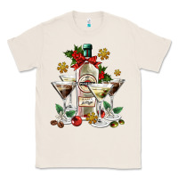 Natural Christmas martini  and martini bottle Classic Tee - AdoDesignShop