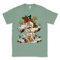 Sage Christmas martini  and martini bottle Classic Tee - AdoDesignShop