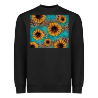 Black sunflower turquoise glitter Heavyweight Sweatshirt - JahusDesignShop